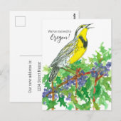 Oregon Meadowlark Traube Postkarte (Vorne/Hinten)
