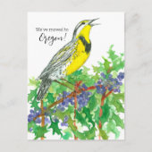Oregon Meadowlark Traube Postkarte (Vorderseite)