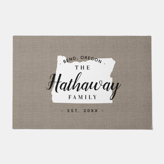 Oregon Monogram Staat Doormat Fußmatte (Vorderseite)