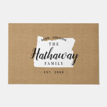 Oregon Monogram Staat Doormat
