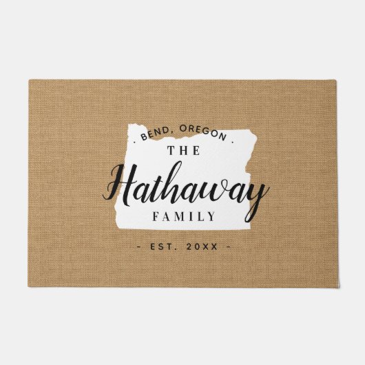 Oregon Monogram Staat Doormat Fußmatte (Vorderseite)