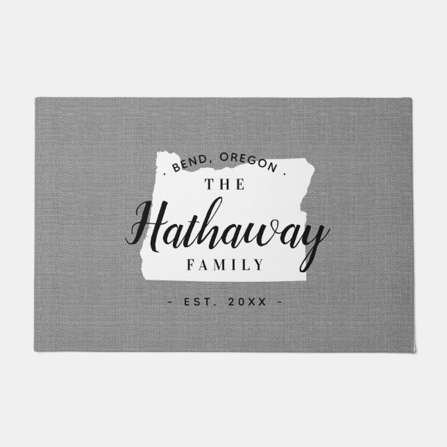 Oregon Monogram Staat Doormat Fußmatte (Vorderseite)