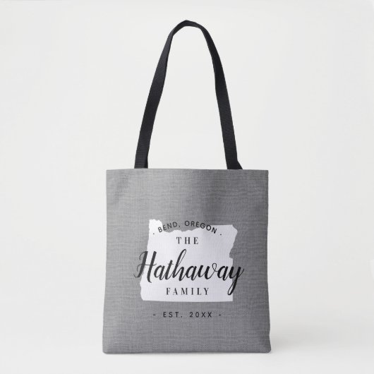 Oregon Monogram Staat Tote Bag Tasche (Vorderseite)