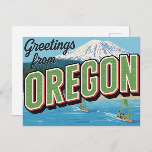 Oregon Mountain Windsurfing Greetings Postkarte (Vorne/Hinten)