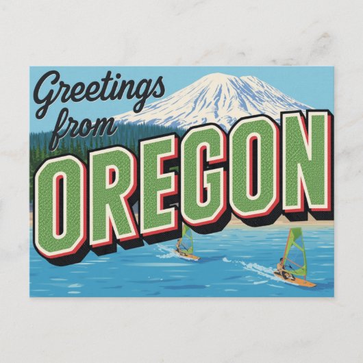 Oregon Mountain Windsurfing Greetings Postkarte (Vorderseite)