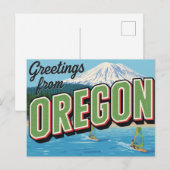 Oregon Mountain Windsurfing Grüße Postkarte (Vorne/Hinten)