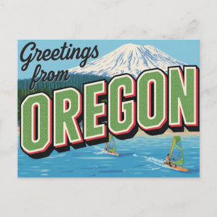 Oregon Mountain Windsurfing Grüße Postkarte