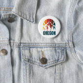 Oregon Mountains Retro Vintag Button (Beispiel)