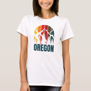 Oregon Mountains Retro Vintag T-Shirt