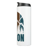 Oregon Mountains Retro Vintag Thermosbecher (Nach rechts gedreht)