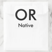 Oregon Native Aufkleber (schwarz/groß) (Tasche)