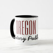 Oregon Notary Public Poised Pen Tasse (Vorderseite Links)