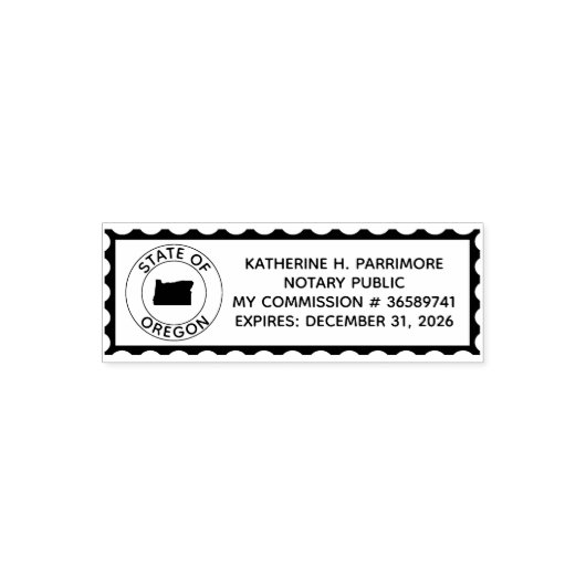 Oregon Notary Public Self Inking Rubber Briefmarke Permastempel (Design)