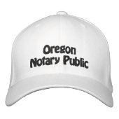 Oregon Notary Public Stickbestickte Baseball Cap Bestickte Baseballkappe (Vorderseite)