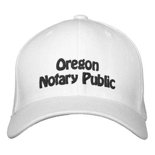 Oregon Notary Public Stickbestickte Baseball Cap Bestickte Baseballkappe (Vorderseite)