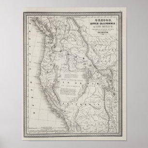 Oregon, oberes Kalifornien und New Mexiko 2 Poster