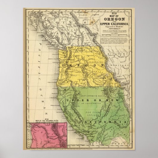 Oregon, Oberkalifornien Poster (Vorne)
