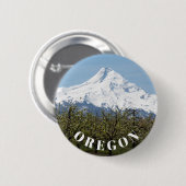 Oregon Obstplantagen und Monte Hood Button (Vorne & Hinten)