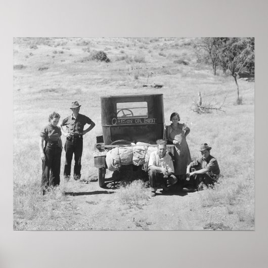 Oregon oder nichts, 1936. Vintage-Foto Poster (Vorne)