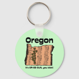 Oregon- ODER Staats-Motto ~ ist es OR-EE-GUN, Sie Schlüsselanhänger