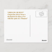 "OREGON OR BUST" Postkarte! Promo für Besuch OR! Postkarte (Rückseite)