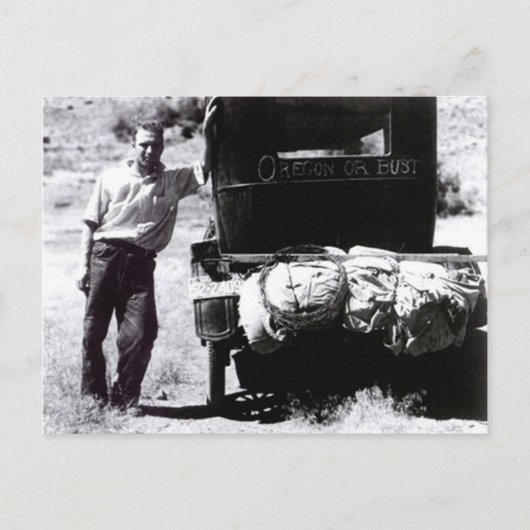 "OREGON OR BUST" Postkarte! Promo für Besuch OR! Postkarte (Vorderseite)