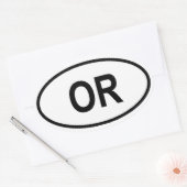 Oregon "OR" Ovaler Aufkleber (Umschlag)