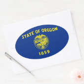 Oregon Ovaler Aufkleber (Umschlag)