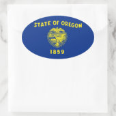 Oregon Ovaler Aufkleber (Tasche)