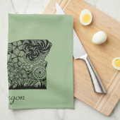 Oregon 'over herde handle' Küchentuch (Viertel Falte)