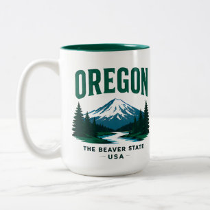 Oregon Pacific Coast Wilderness-Abenteuer Zweifarbige Tasse