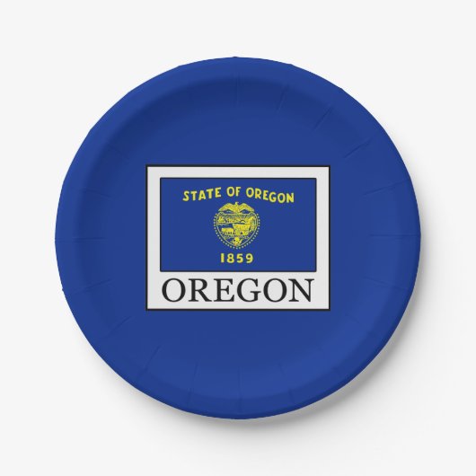 Oregon Pappteller (Vorderseite)