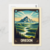 Oregon | Patriotischer Geist Vintag Postkarte (Vorne/Hinten)