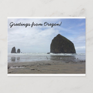 Oregon Postcard: Kanonenstrand und Heuhaufen Postkarte