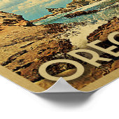 Oregon Poster Vintage Wandern neben dem Wasser (Ecke)