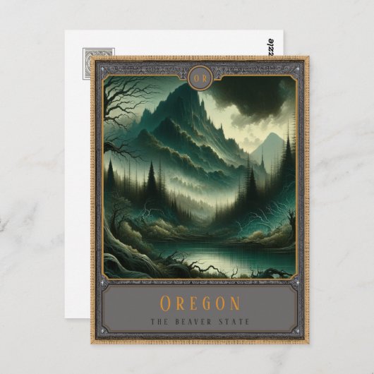Oregon | Postkarte Gothic Art (Vorne/Hinten)