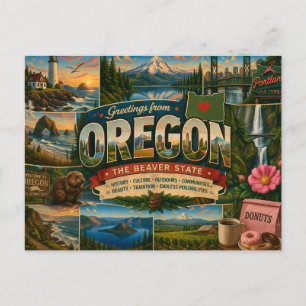 Oregon-Postkarte Postkarte