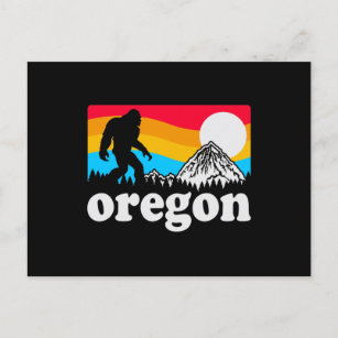Oregon Pride Bigfoot Mountains Vintag Postkarte
