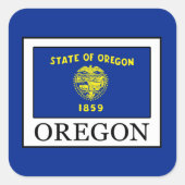 Oregon Quadratischer Aufkleber (Vorderseite)