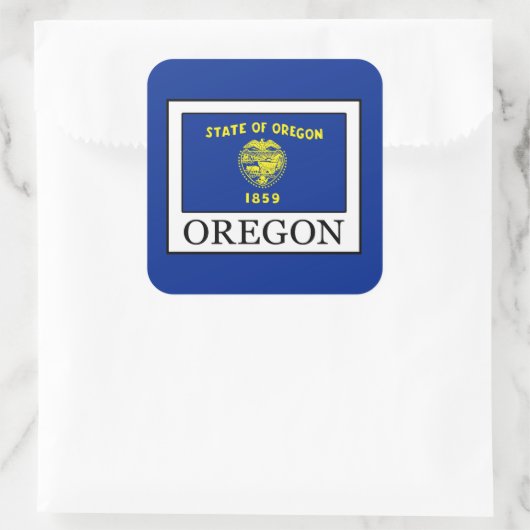 Oregon Quadratischer Aufkleber (Tasche)