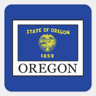 Oregon Quadratischer Aufkleber