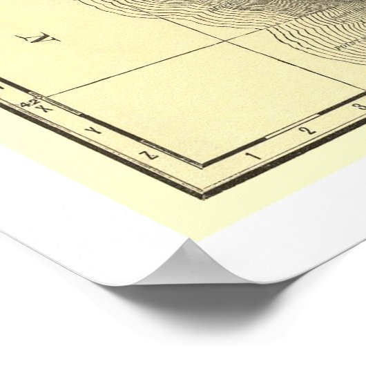 Oregon Railroad Karte 1876 Poster (Ecke)