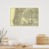 Oregon Railroad Karte 1876 Poster (Küche)