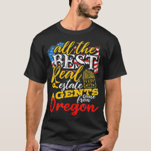 Oregon Real Anwesen Agenten American Flag Oregon T-Shirt