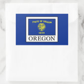 Oregon Rechteckiger Aufkleber (Tasche)