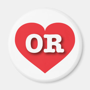 Oregon Red Heart - I Liebe OR Magnet