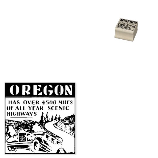 Oregon Retro-Briefmarke Gummistempel (Stempel)