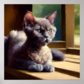 Oregon Rex Cat Poster (Vorne)