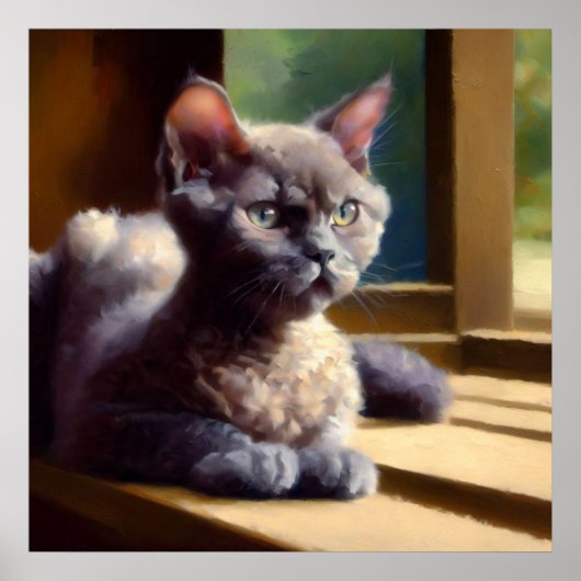 Oregon Rex Cat Poster (Vorne)