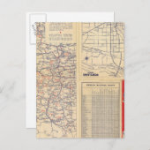 Oregon Road Map Postkarte (Vorne/Hinten)